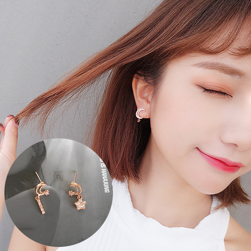 925 Silver Needle Stall Night Market Supply Earrings Female Korean Fashion Popular Online Popular Live Popular Earrings Wholesale