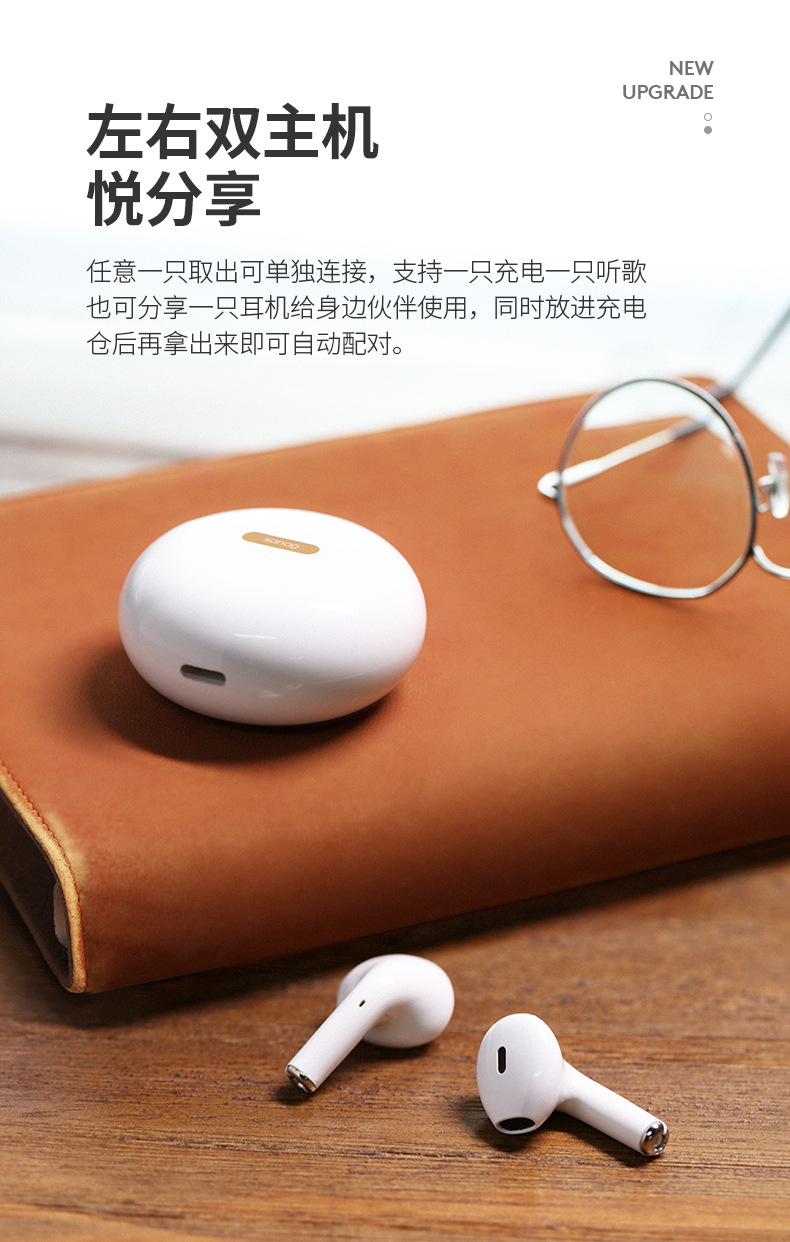 loca蓝牙耳机真无线tws 5.0低延迟智能降噪耳机私模适用小米华为