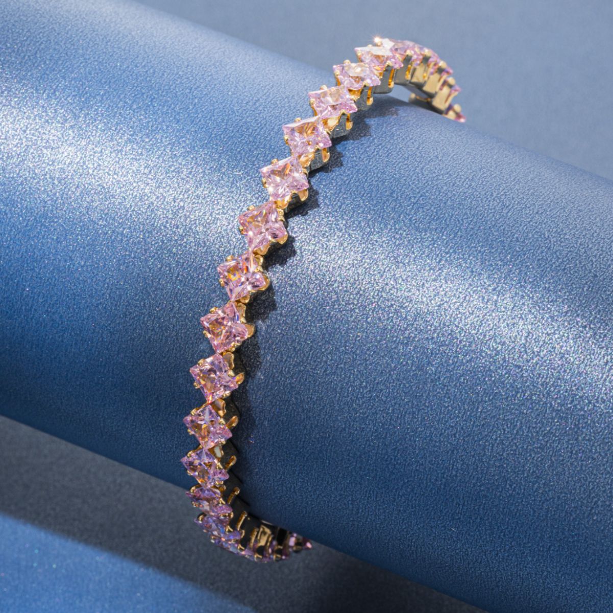 Square Pink Zirconium Bracelet