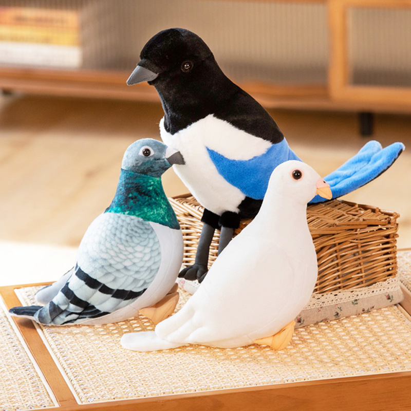 可爱白鸽子公仔毛绒玩具仿真小鸟岩鸽玩偶儿童安抚娃娃男女孩礼物