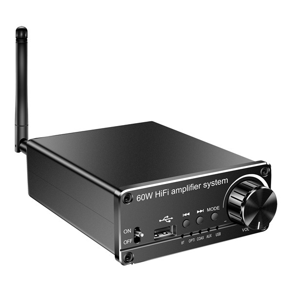 迷你hifi功放机 音量调节hifi小型功放60w 蓝牙5.0双声道立体声