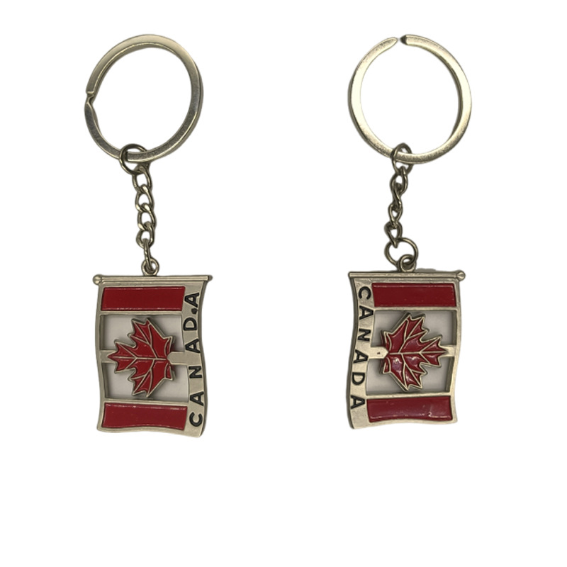Handbag Pendant Canada Tourist Souvenir Metal Keychains Maple Leaf Promotional Gift Keychain Pendant Accessories