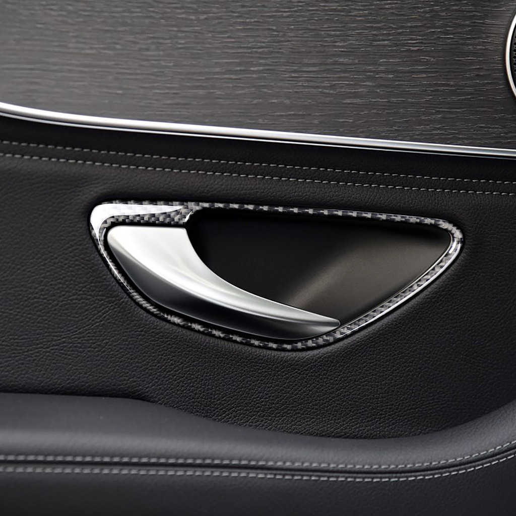 适用奔驰w205c200l glc260 200车门内拉手c级c180l碳纤维内饰改装