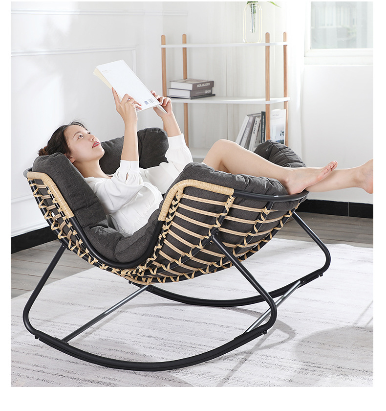 摇椅躺椅单人沙发椅客厅懒人轻奢摇摇椅简约阳台休闲椅工厂直发