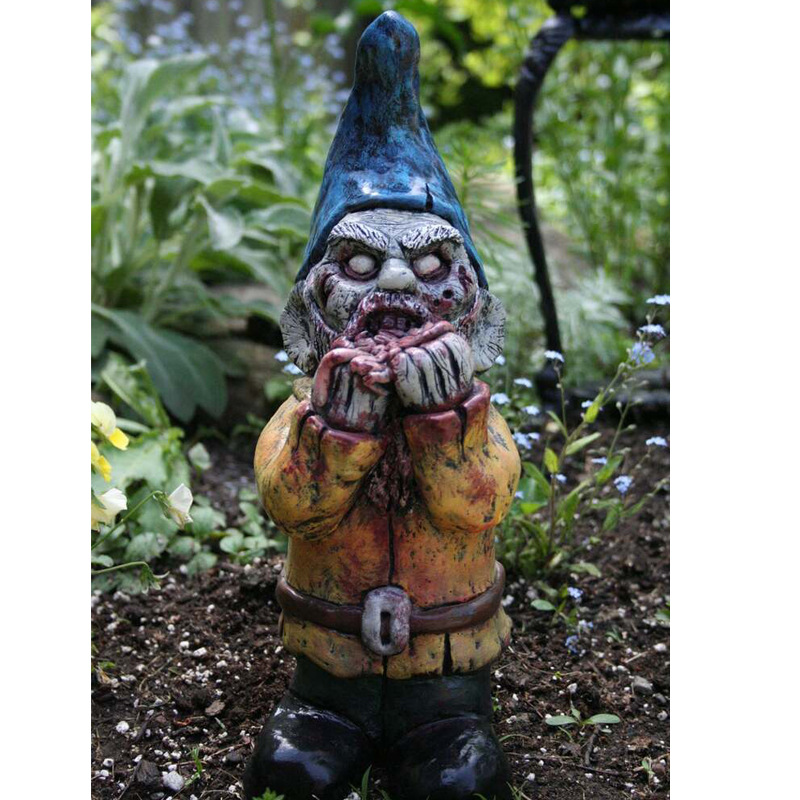 花园装饰万圣节恐怖侏儒矮人树脂工艺品摆件惊恐funkopop电影手办