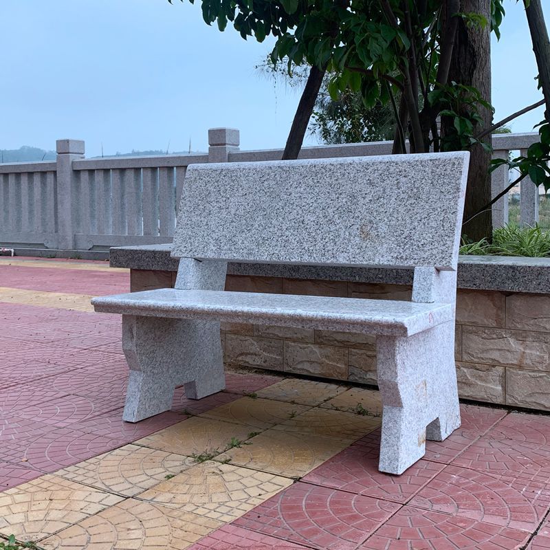 石凳户外庭院公园长条花岗岩石椅石凳子靠背椅石条凳别墅家用广场