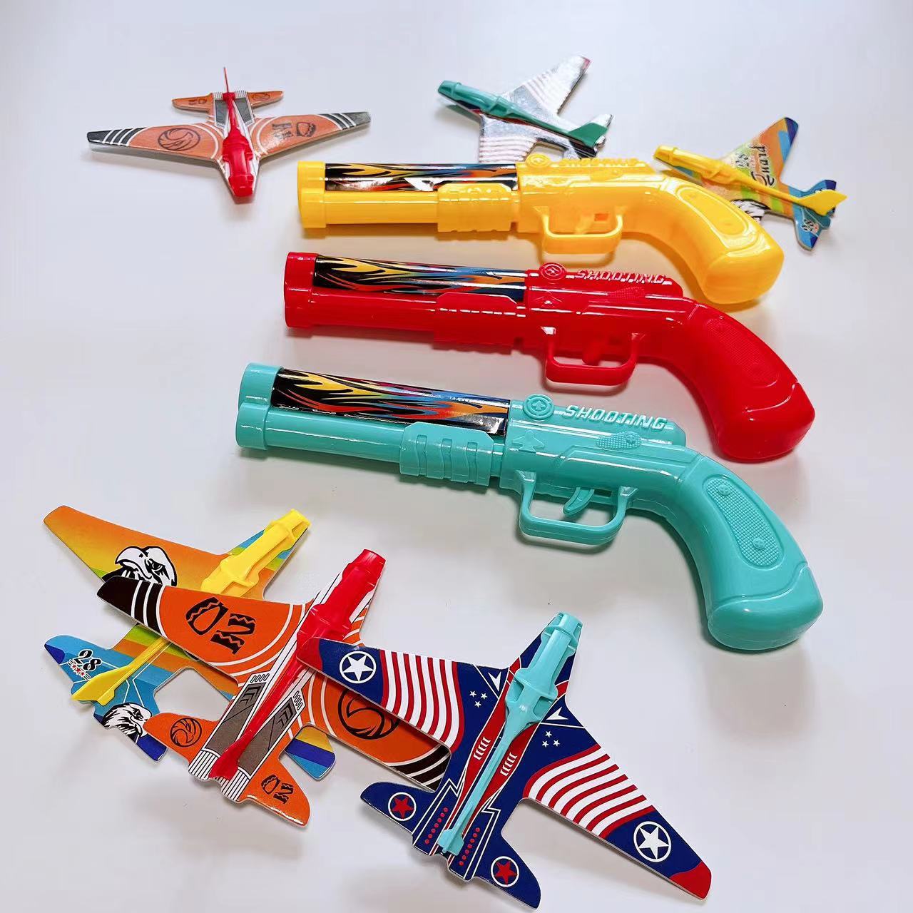 弹射飞机对决玩具儿童连发泡沫空中滑翔男女孩户外射击玩具批发