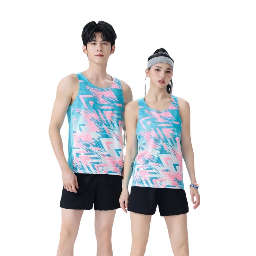 田径服套装男女生diy马拉松跑步比赛运动员训练服体育生体考背心 图片