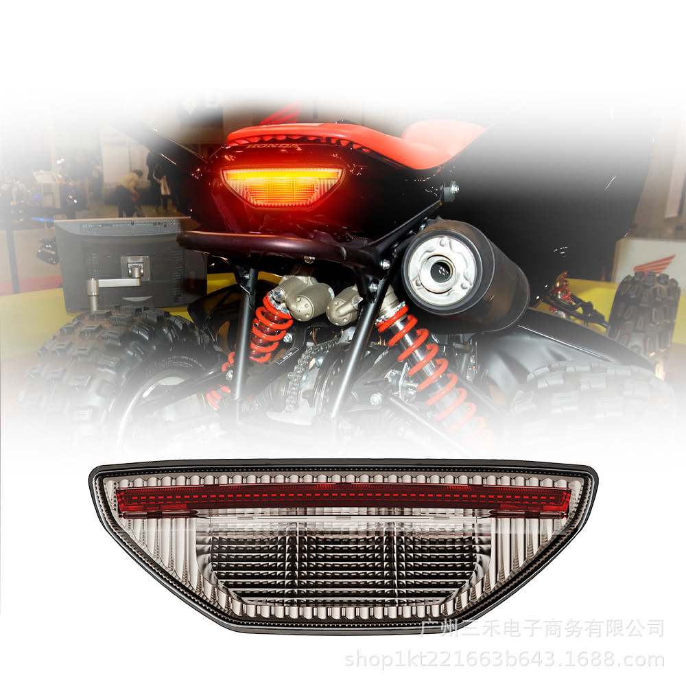 摩托越野车led尾灯警示刹车适用honda trx250 300 400ex厂家供应