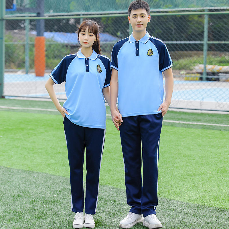 2022春夏新款高中校服院风短袖运动装中学校服中小学班服套装定制