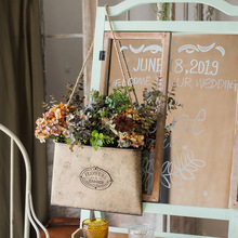 铁艺壁挂花器吊篮花盆花篮信件篮做旧复古欧式杂货花园