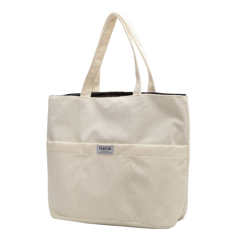 Corduroy Bag Women 'S 2022 New Fashionable Large Capacity Handbag Fashionable All-Match Internet Celebrity Ins Shoulder Tote Bag