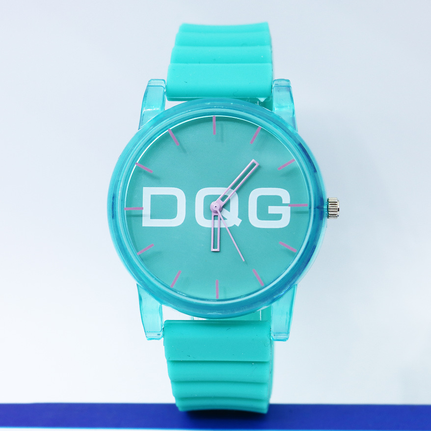 Silicone Watch Simple Student Quartz Watch Candy Color Niche Couple Big Watch Cross-Border New Arrival Dazzling Trendy Watch