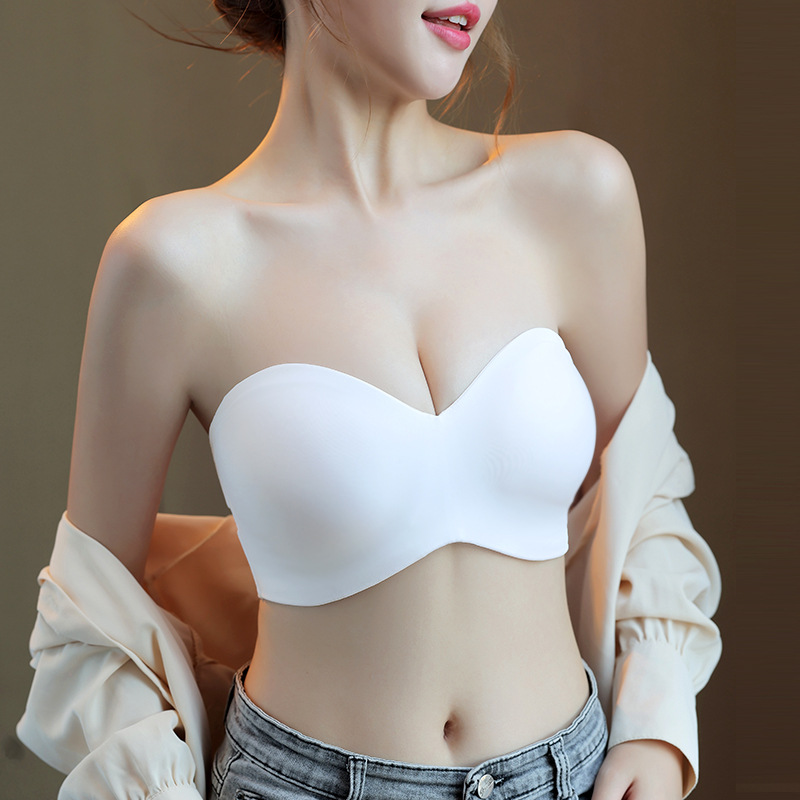 Cross-Border New plus Size Bra European and American Foreign Trade Strapless Ultra-Thin Bra Large Cup plus Size Underwear Wholesale
