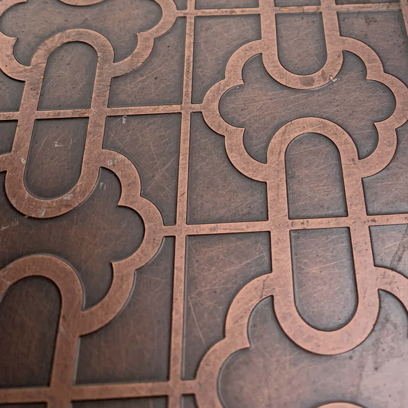 雕刻黄铜板来图加工 黄铜板激光切割 铜板装饰蚀刻图案加工