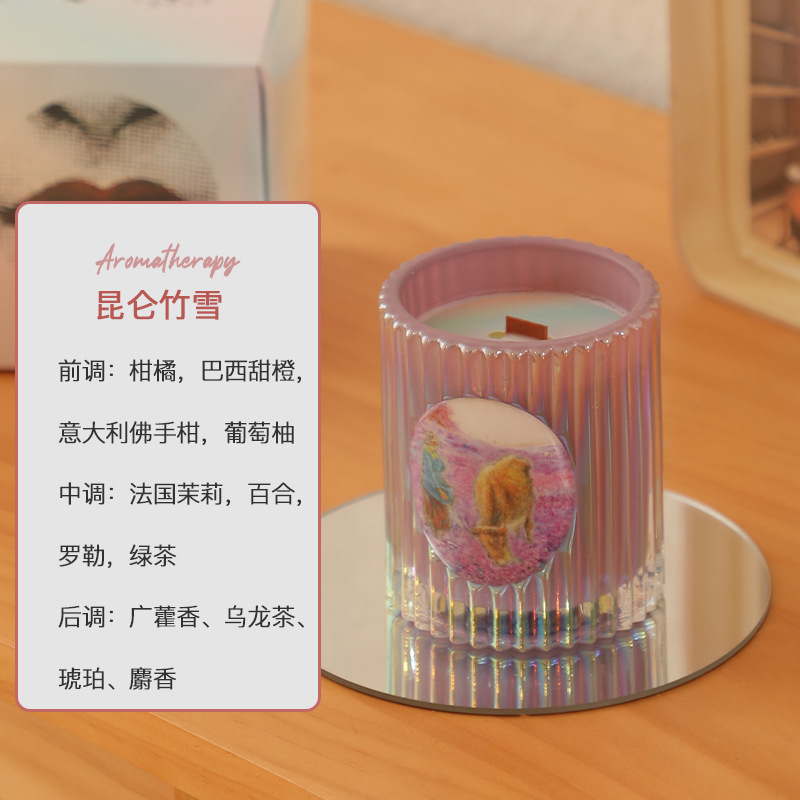 Customized Wholesale Aromatherapy Candle Vintage Roman Column Grain Cup Plant Soy Wax Bedroom Fragrance Atmosphere Desktop Decoration