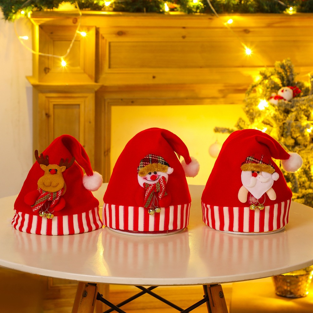 8成交0个相似同款2圣诞树顶星老人雪人圣诞装饰品毛毡圣诞树帽挂件