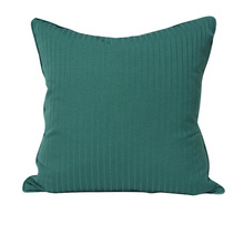 现代简约绿色条纹沙发靠包套酒店样板间软装椅子腰枕靠腰一件代发