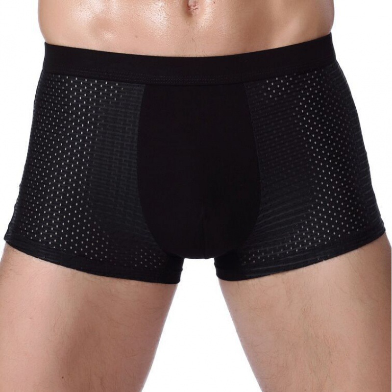 Live Hot Summer and Autumn Men's Ice Silk Refreshing Mesh Pants Modal Men's Boxer Briefs Comfortable Breathable Traceless