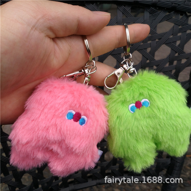 韩国新品潮流聊天软件小玩偶粉色笨笨毛绒玩具挂件车饰摆件