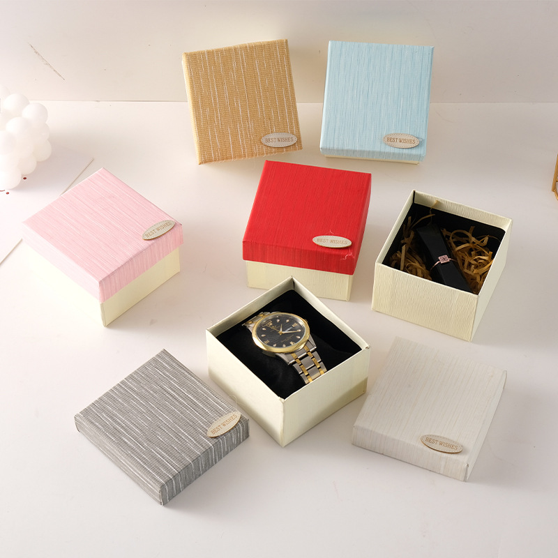 Square Watch Box Accessories Jewellery Storage Packaging Box Ring Box Festival Bracelet Box in Stock Wholesale