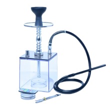 跨境货源水烟套装厂家亚克力方体水烟塑料壶shisha hookah亚马逊