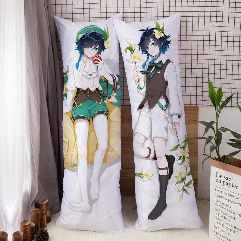 原神系列 温迪 礼服动漫双面等身宅男抱枕来图一件代发-阿里巴巴