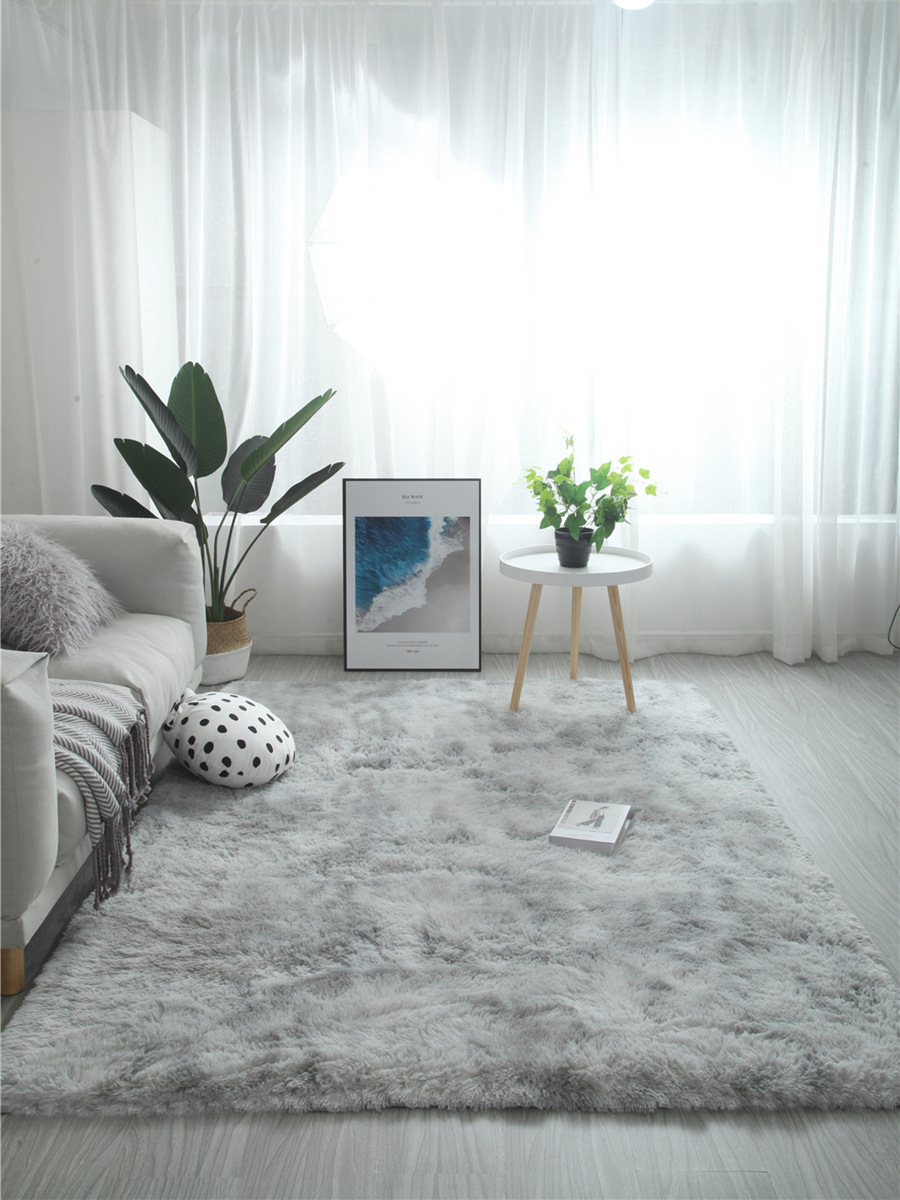 北欧ins风地毯客厅茶几卧室少女房间整铺床边毛毯地垫耐脏撸猫感