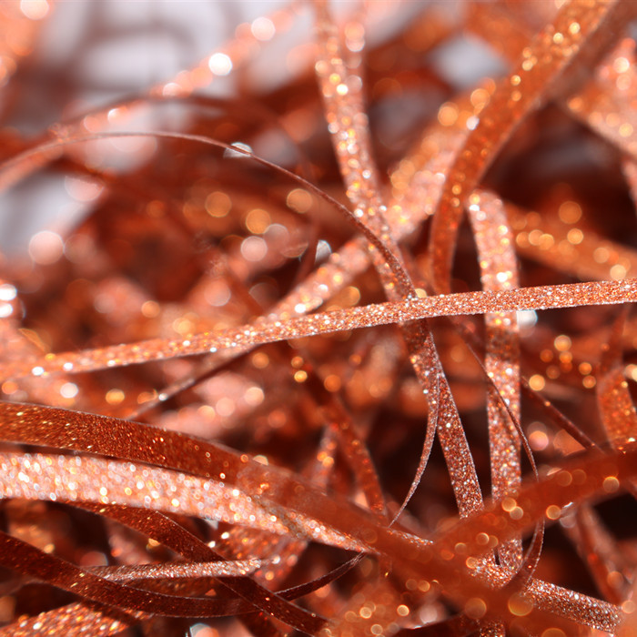 新款金葱丝彩色拉菲草 婚庆伴手礼糖盒填充物金葱膜闪光纸丝