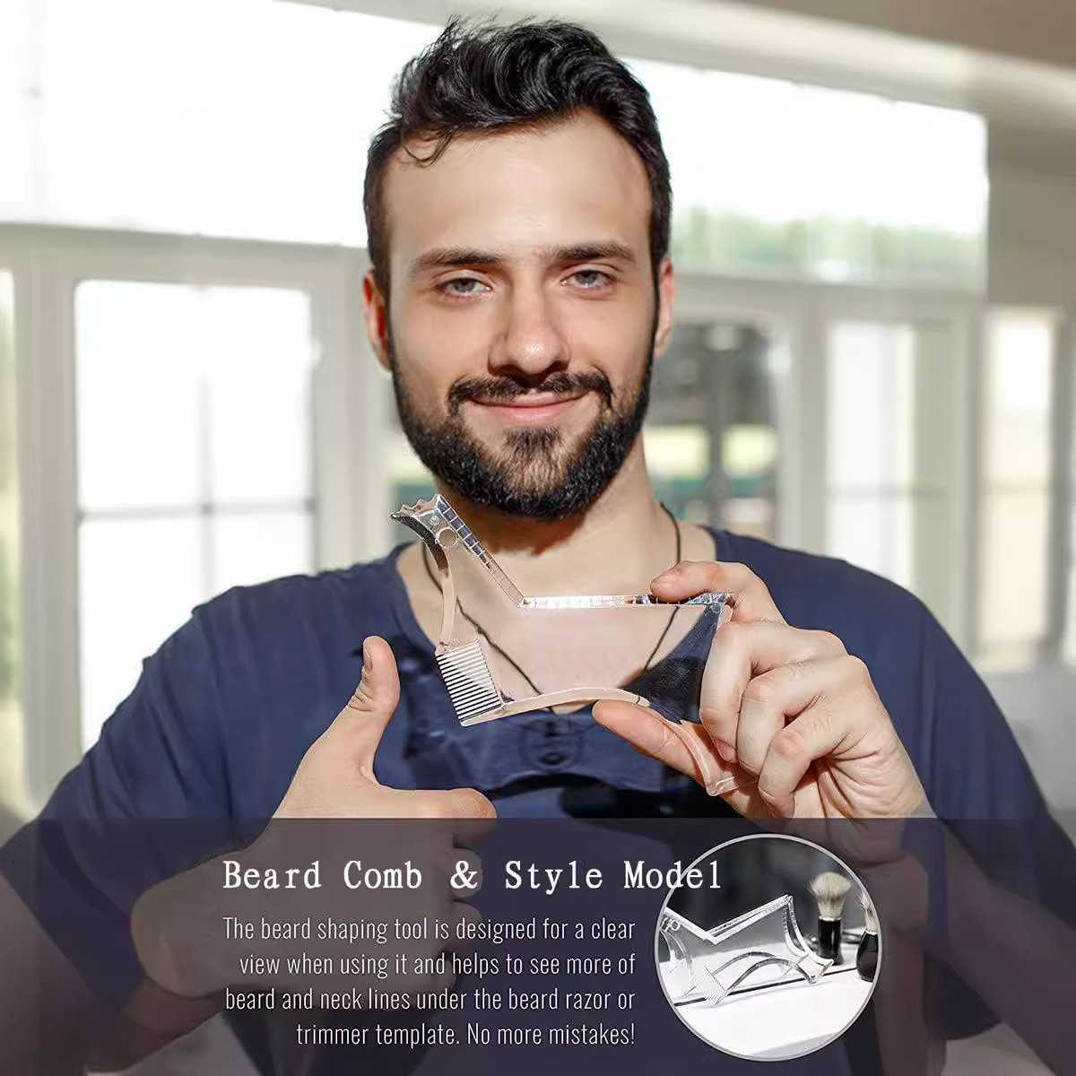 跨境电商 六号胡须造型模板胡子造型模板 胡须刷 胡子油伴侣-阿里巴巴