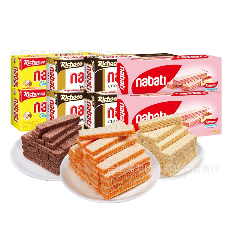 印尼进口丽芝士纳宝帝香草牛奶味奶酪威化饼干145g现货批发-阿里巴巴