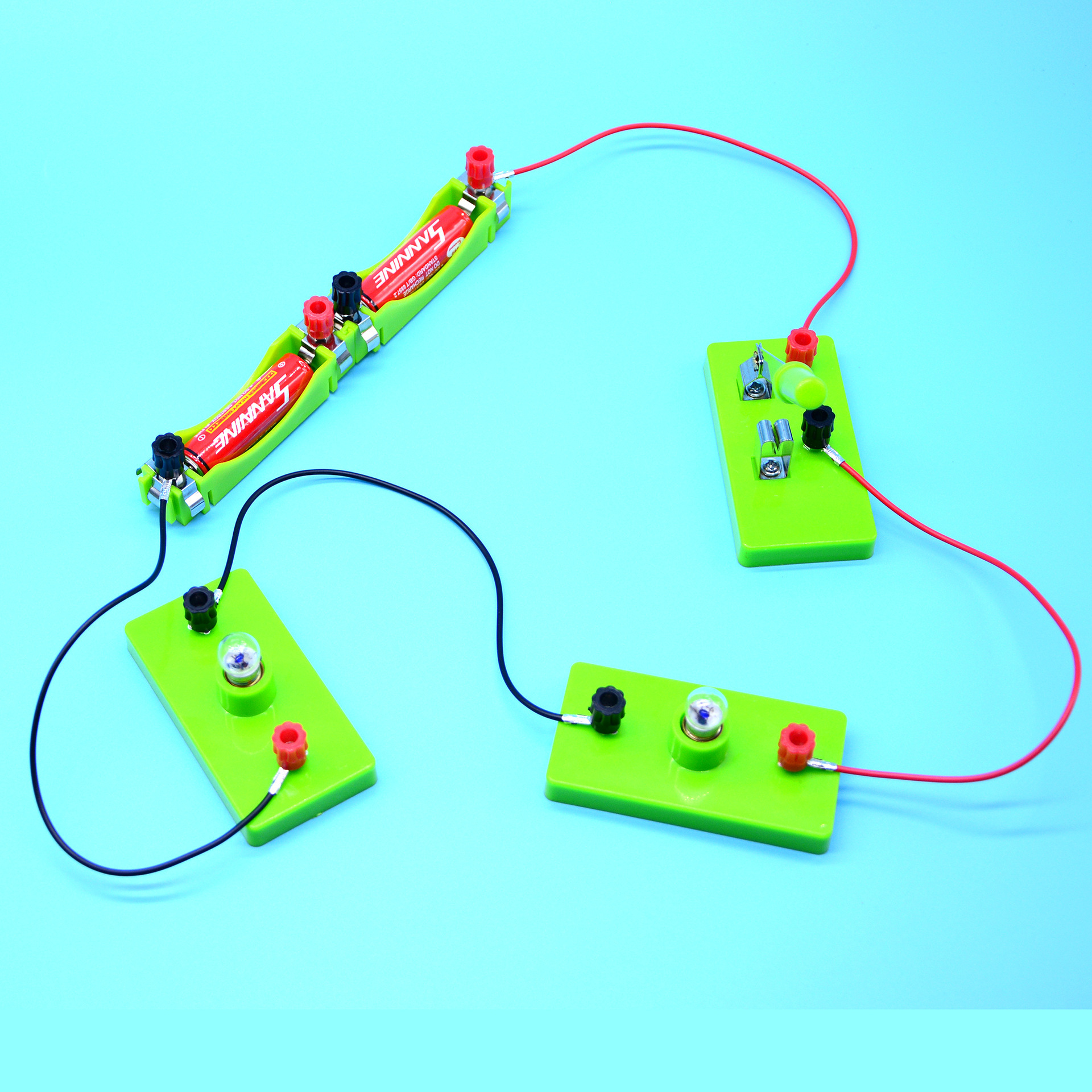 中小学生科学实验简单电路闭合实验小制作 物理串联并联科教教具_智力