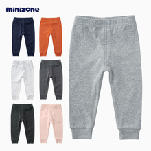 minizone童装儿童裤子2023春款宝宝打底裤纯色弹力裤外穿内搭长裤