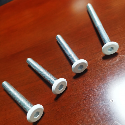 定制白色烤漆内六角倒边斜平头螺丝m6m8