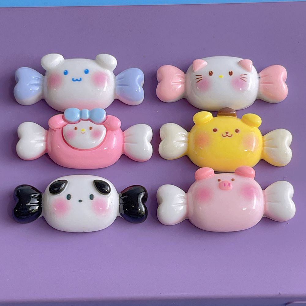Simulation Glossy Cute Animal Candy DIY Cream Glue Phone Case Water Cup Stationery Hair Accessories Beauty Resin Accessories