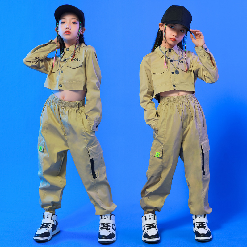 男童街舞套装儿童爵士舞走秀服装帅气hiphop演出服女童嘻哈潮装