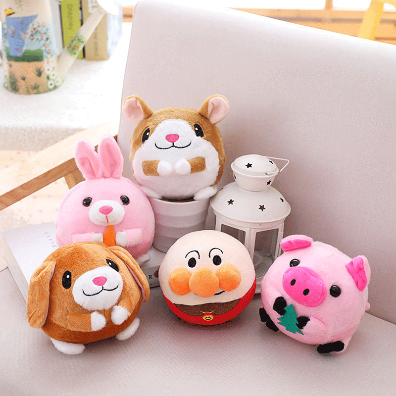 抖音网红遥控跳跳猪usb充电版面包超人海草猪跳跳球电动毛绒玩具