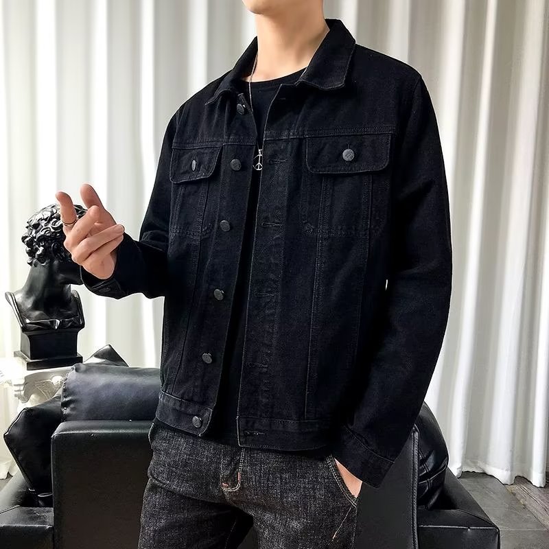 秋季新款男士牛仔外套复古帅气韩版夹克男装休闲春秋款潮流牛仔衣