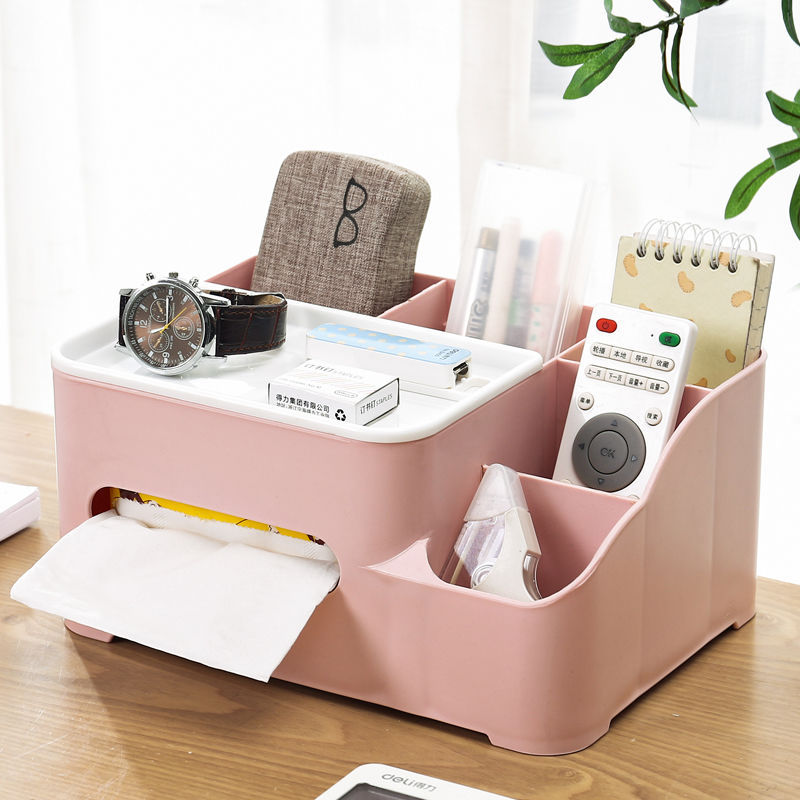 Tissue Box Desktop Storage Box Living Room Restaurant and Tea Table Nordic Simple Cute Remote Control Storage Multifunctional Creative