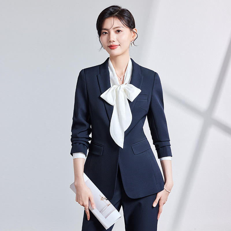 律师灰色西装外套女春秋2024新款轻职场面试正装职业装西服套