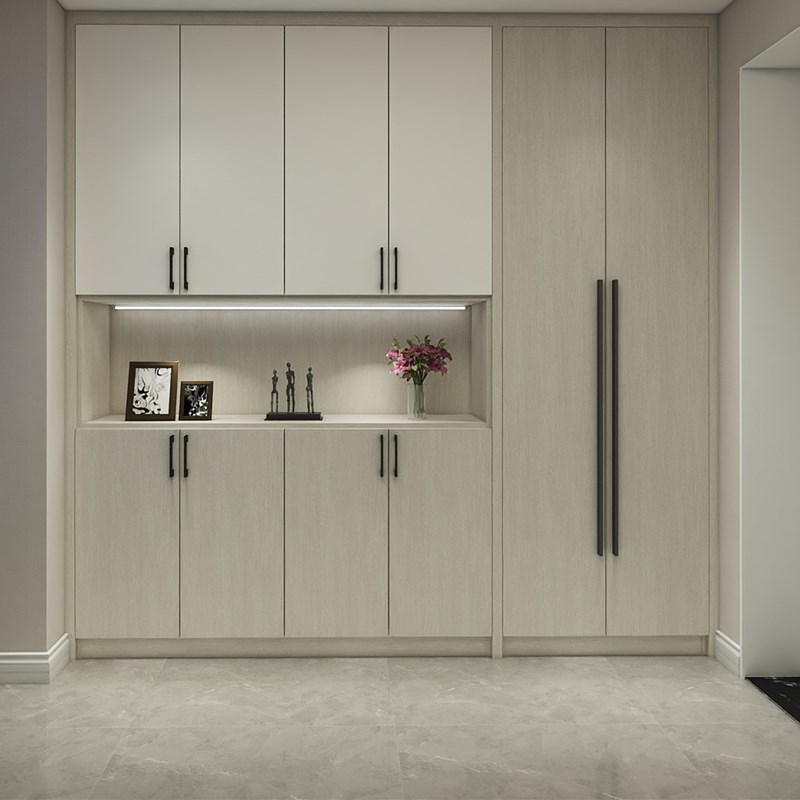 入户门鞋柜隔断柜多功能玄关柜一体储物柜现代简约实木鞋柜到顶