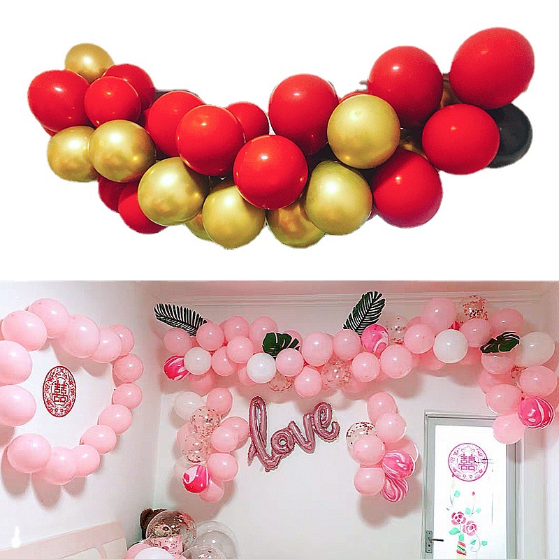 Wholesale Double Hole Transparent Balloon Chain 5 M Birthday Party Decoration Wedding Tie Scene Buckle Balloon Glue Chain