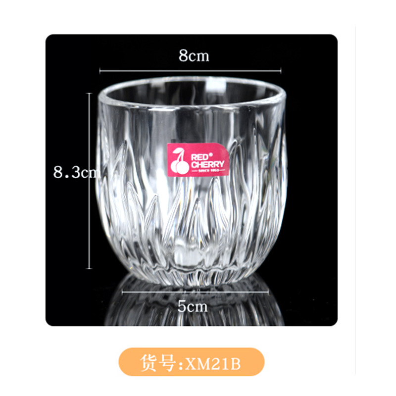 Factory Supply Crystal Glass Glacier Pattern Clear Glass Cup Juice Cup Small Teacup