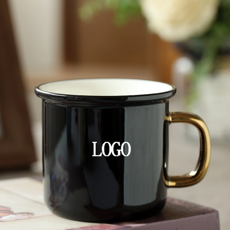 Imitation Enamel Cup Mug Water Cup Summer Cute Japanese and Korean Style Cup Coffee Cup Custom Logo Pattern Wholesale