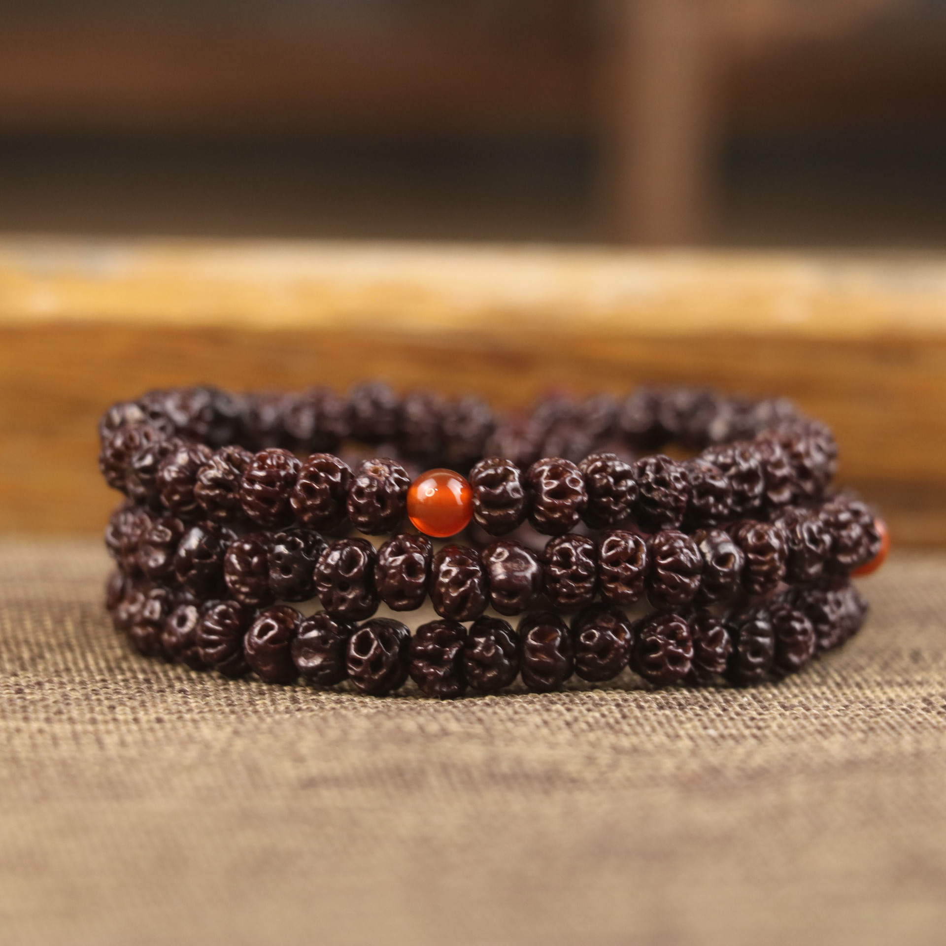 天然咖啡色6mm小天意子108颗佛珠手链 天意籽菩提子手串-阿里巴巴