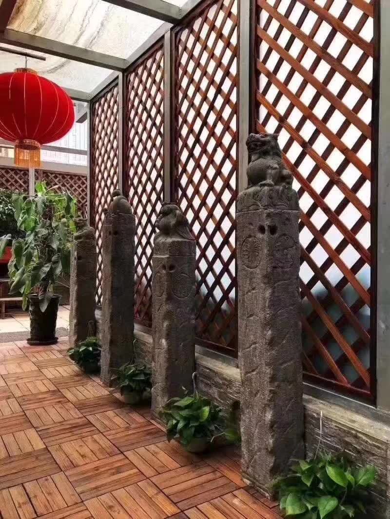 拴马桩石雕仿古做旧青石石柱室内摆件户外庭院装饰酒店柱子