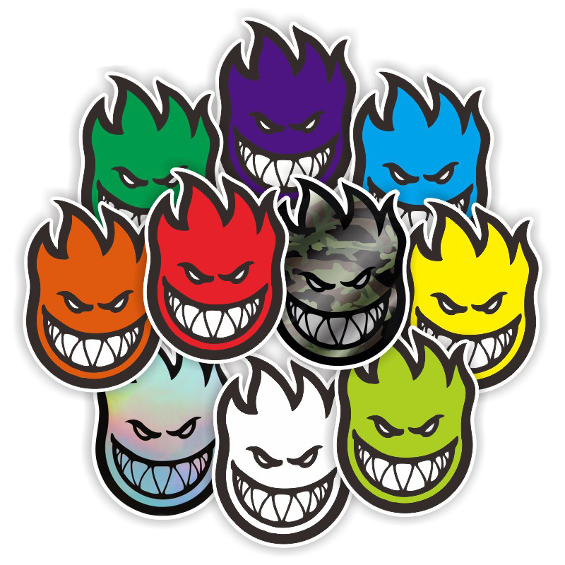 小火人大尺寸10张贴纸跨境re卖机车头盔行李箱汽车摩托车贴贴画