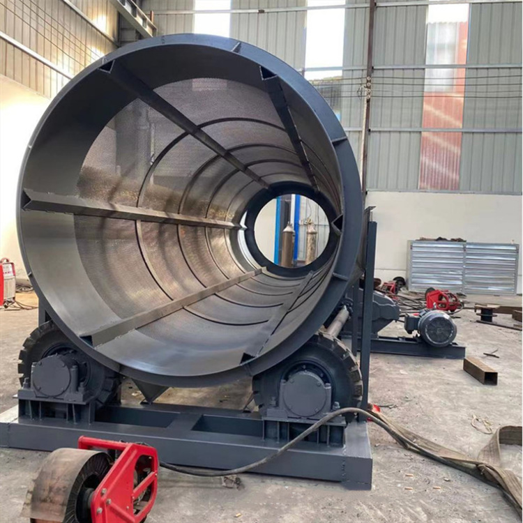 河道用滚筒筛 多功能滚筒砂石分离机 矿用电动滚筒筛绿化用滚筒筛