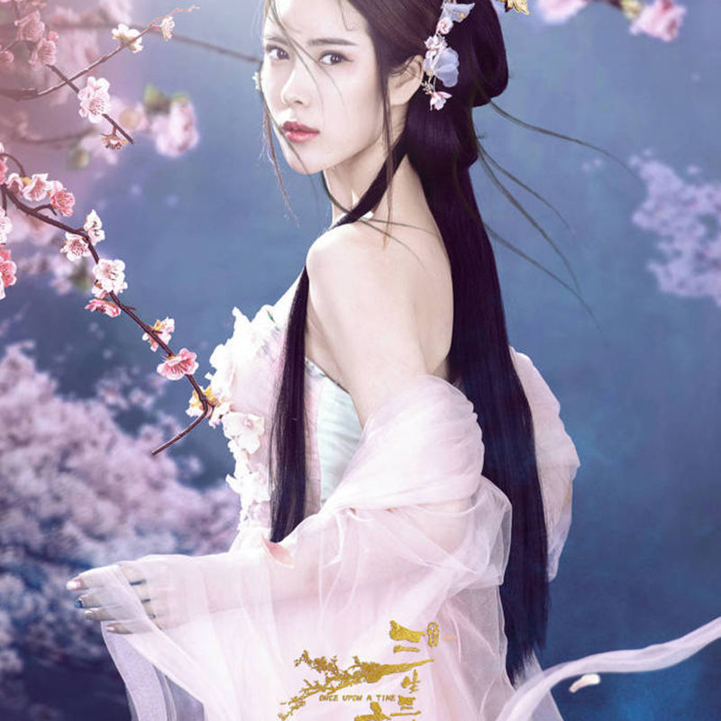 三生三世白浅同款服装古筝襦裙古装汉服仙女cos白侠客清新淡雅男