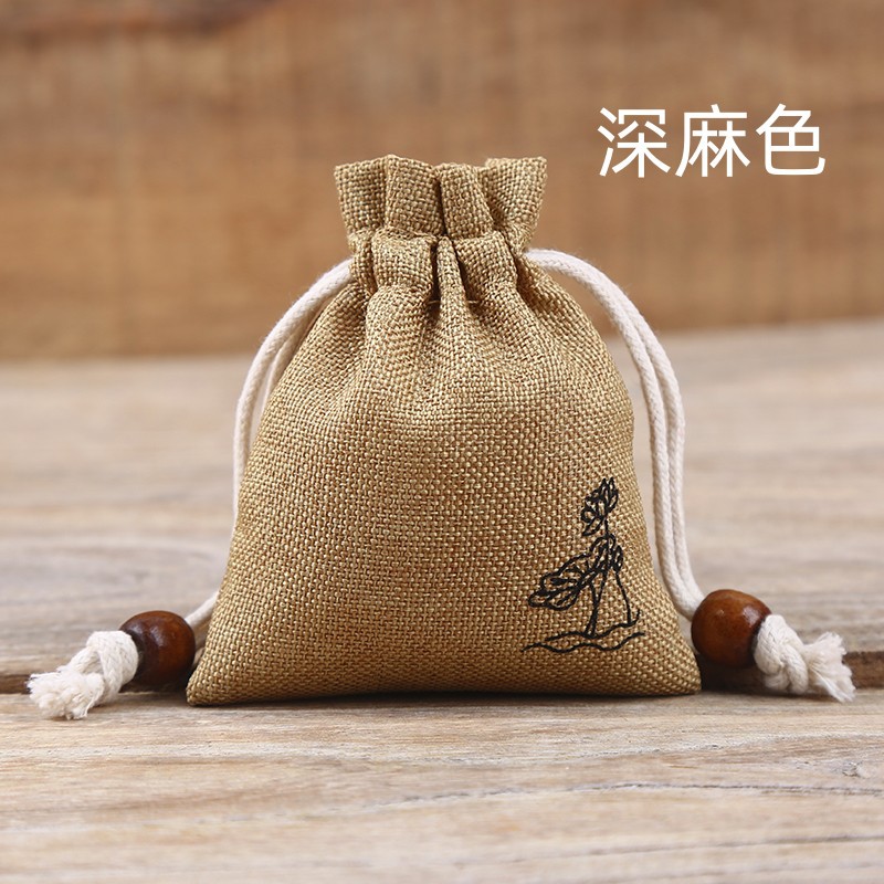 Jewelry Bag Buggy Bag Drawstring Bag Drawstring Handmade Silk Pouch Collectables-Autograph Bag Braclet Bag Lotus Linen Sack Small Cup Bag